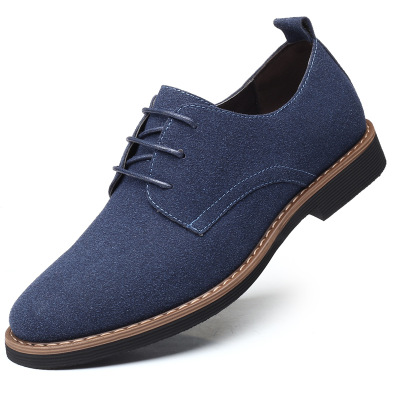 Men fashion business brogue suede dress shoes
