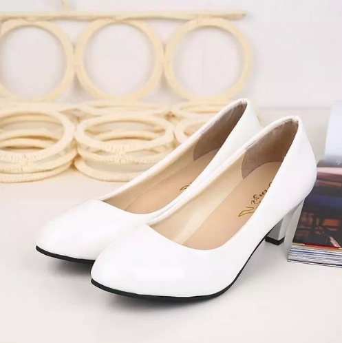 Fashion Women's shoes Thick heel dress shoes for women office shoes Plus size 35-42