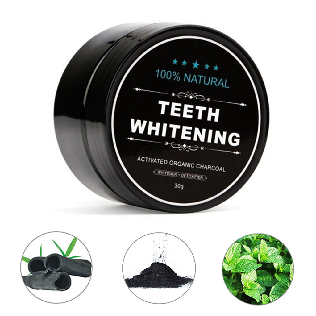 Organic Teeth Whitening Powder – Natural Charcoal Toothpaste for Brighter Smile