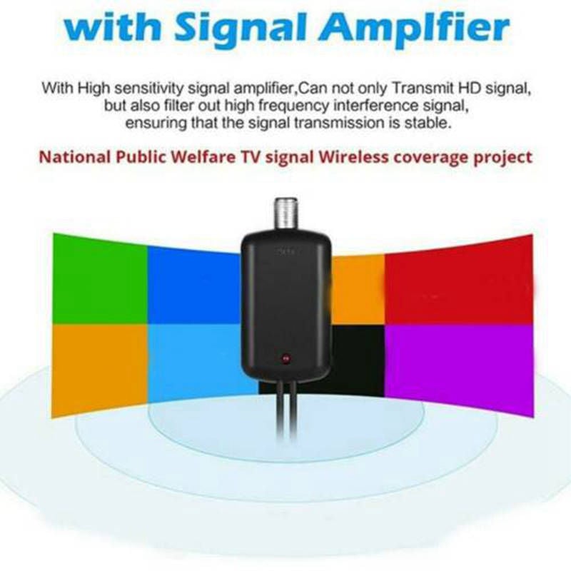 4K 1080P TV Antenna Amplifier set Digital HD Antena Indoor HDTV TV Antenna for VHF UHF DVB-T2 Surf HD Radius Receiver