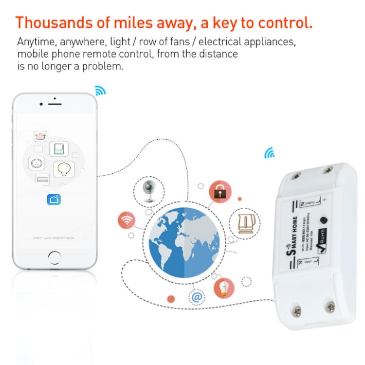 Tuya Wifi Smart Switch Smart Home Wireless Remote Control Timer DIY Switch Via Smart Life APP Work with Alexa Google Home