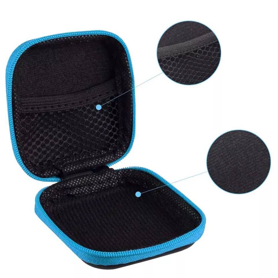 Discounted products Canvas Zipper Bag Earphone Cable Mini Box Portable Coin Purse Headphone Bag color sent randomly