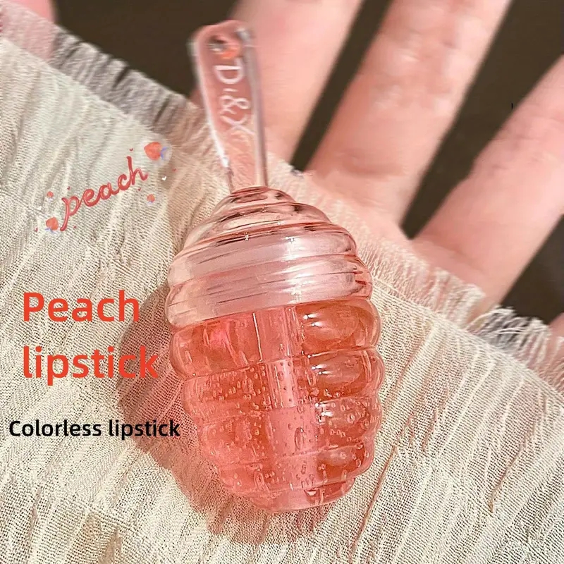 Honey/Peach Lip Balm Lip Gloss, Hydrating And Moisturizing, Long-lasting Effect Lip Bigger, Fade The Lip Line, Prevention Dry An