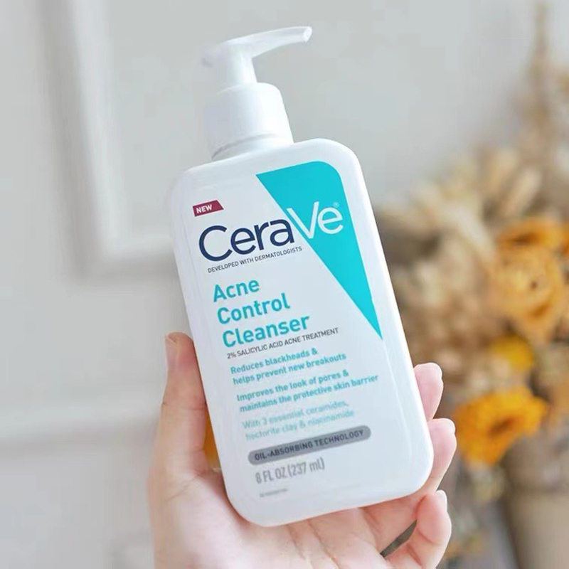 237ML Cerave Acne Control Face Cleanser 2% Salicylic Acid Remove Acne Oil Control Moisturising Facial Washer Skin Face Care