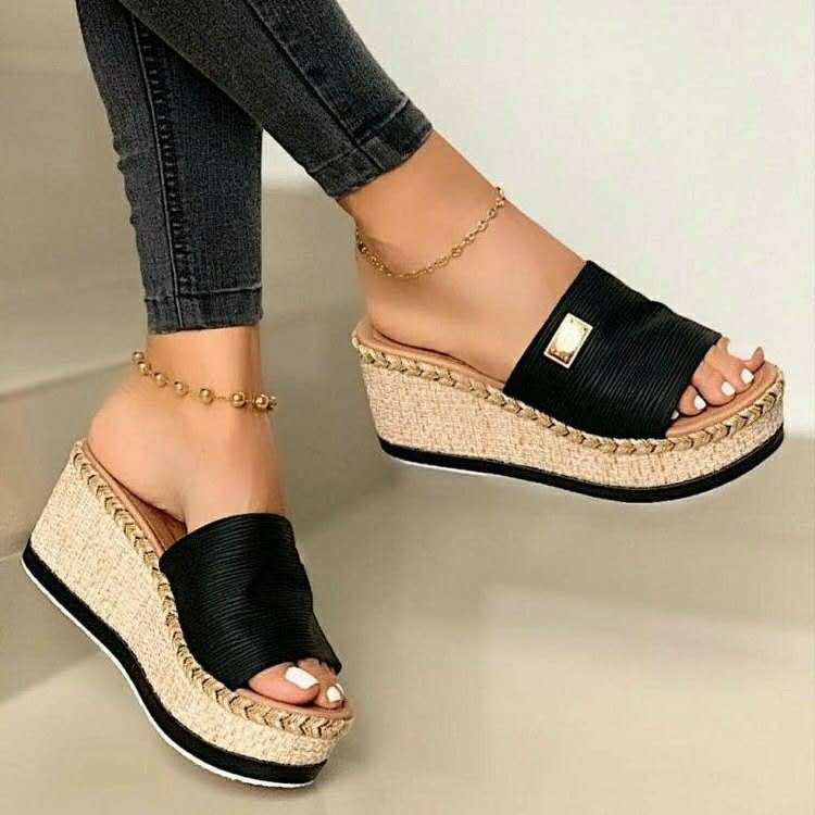 New Wedge Heel Platform Sandals Women's Roman Shoes Flat Large Size Sandals
