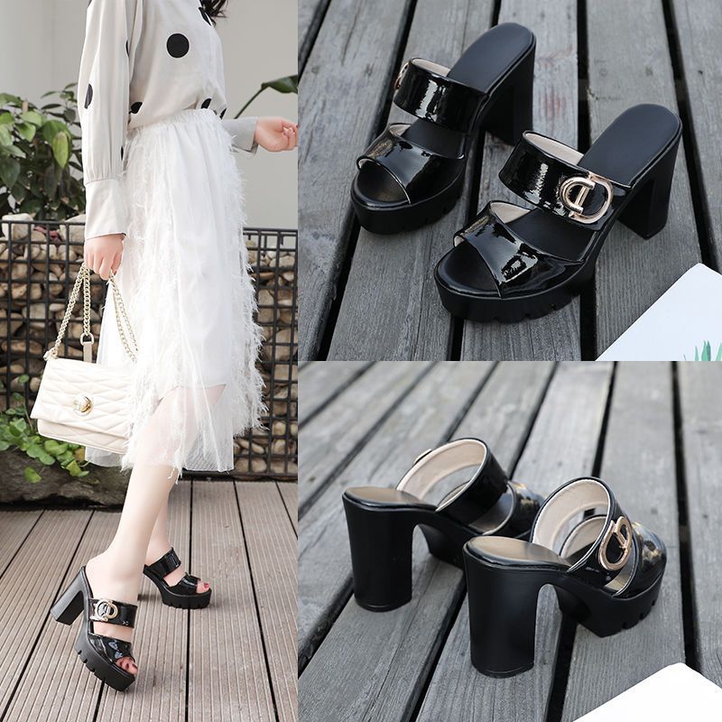 New Slip on High Heels Sandals Platform Slippers Trend Summer Slides Women Minimalist Sexy Comfortable Fashion Slippers