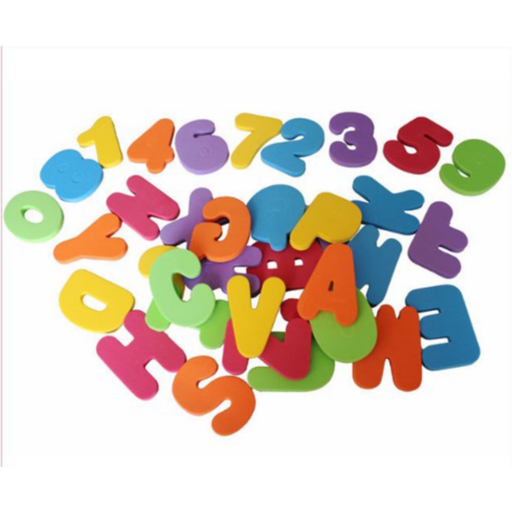 36PCs Alphanumeric Letter Bath Puzzle Soft EVA Kids Baby Toys New Early Educational Kids Tool Bath Toy Funny Toy