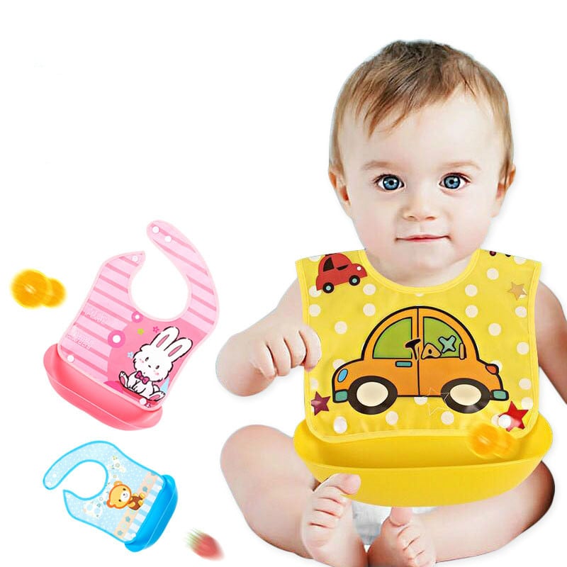Baby bib, waterproof rice bag, baby bib, drool bag, drool towel, three-dimensional imitation silicone