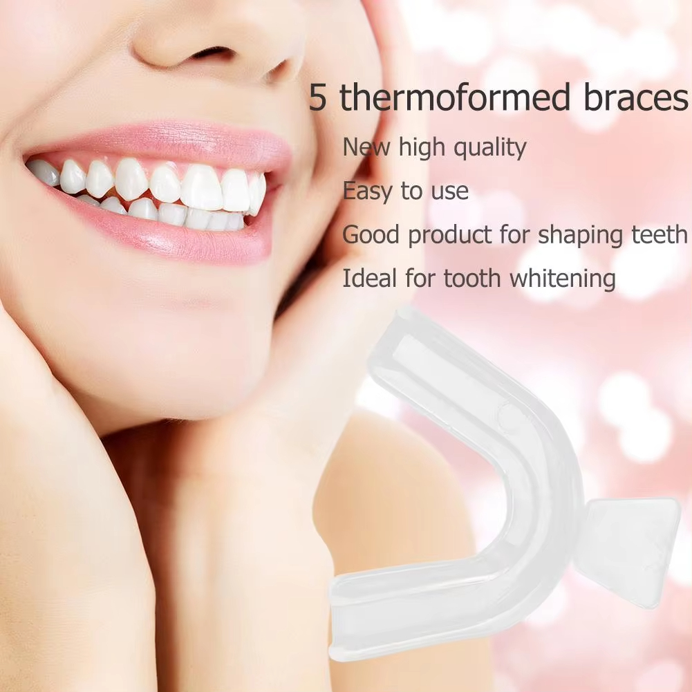 4pc Mouth Guard EVA Teeth Protector Night Guard Mouth Tray for Bruxism Grinding Anti-snoring Teeth Whitening Boxing Protection