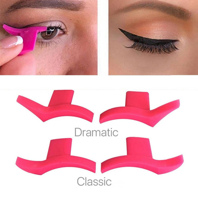 2PCS Cat Eyeliner Stamp Eyeliner Template Stencil Models Professional Makeup Cat Eye Wing Style Easy To Makeup Eyeliner StaMP