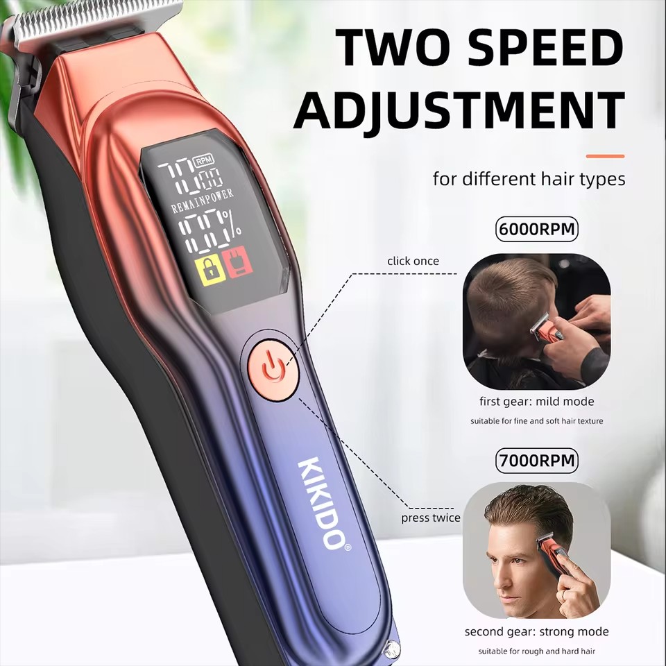 KIKIDO Hair Cutting Machine 8000 Rpm Electric Mini Portable Rechargeable Hair Clipper Professional Hair Clippers Trimmer For Man
