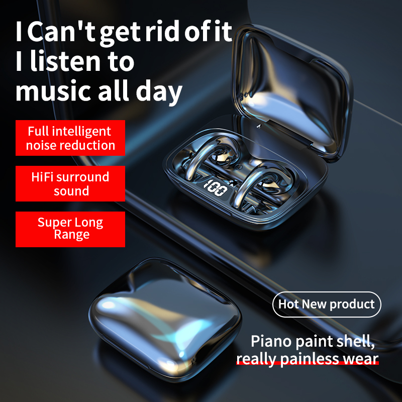 Sport Wireless Headphone HIFI Surround Subwoofer Bluetooth 5.3 TWS Earphone Ear-Clip Comfortable To Wear Bone Conduction Concept