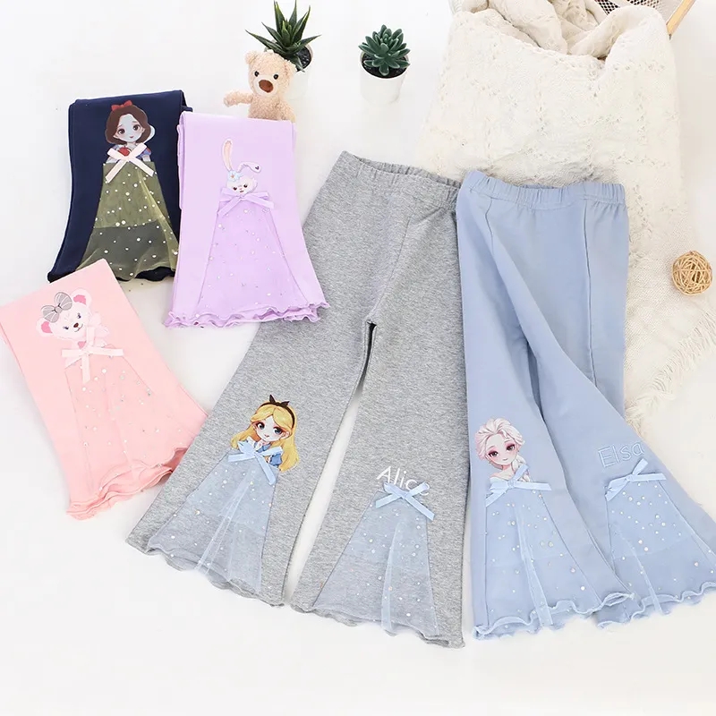 Girls' flared pants, new children's outerwear pants, versatile pants for small and medium-sized children, casual pants