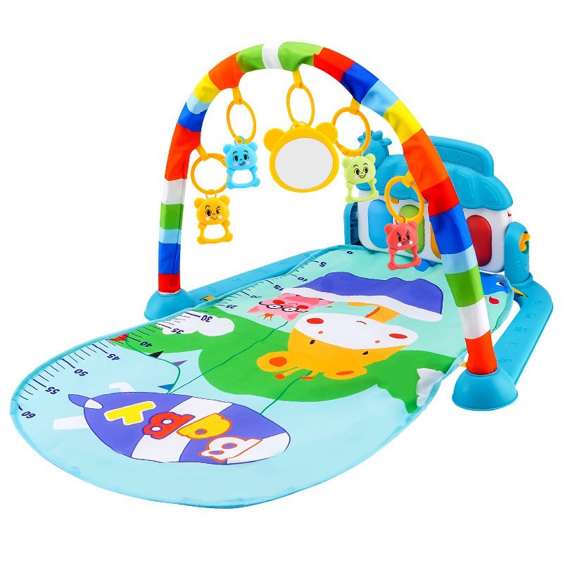 Baby Fitness Stand Music Play Gym Activity Toys Newborn Piano Crawling Blanket Pedal Game Pad Early Education 0-36 Months Gifts