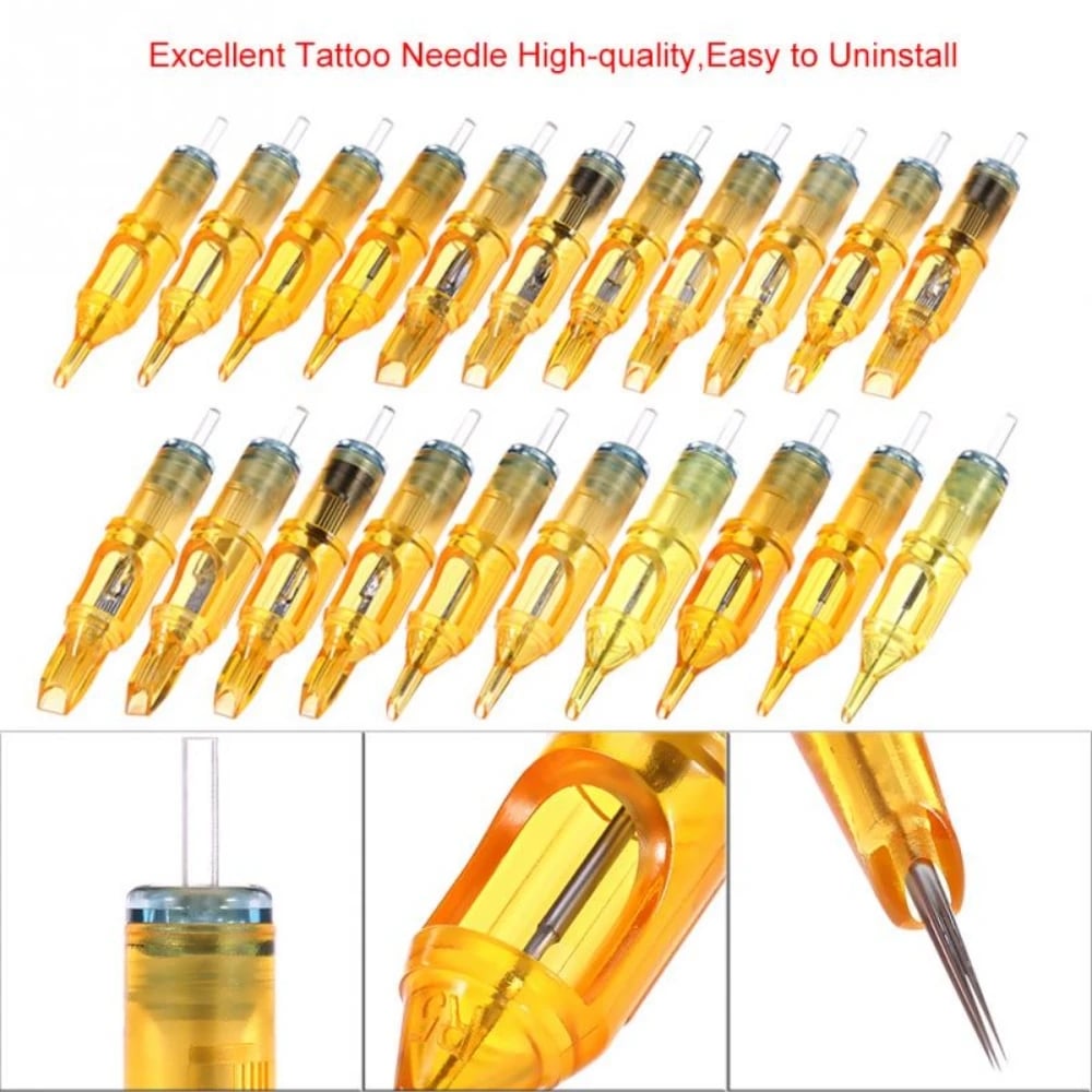 20PCS Premium Disposable Tattoo Cartridge Needles – Ultra-Sharp, Sterile & Precision-Engineered for Flawless Cosmetic Tattooing