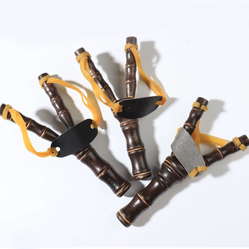 1PC Bamboo Slingshot Outdoor Slingshot Shooting Toys Children's Educational Toys