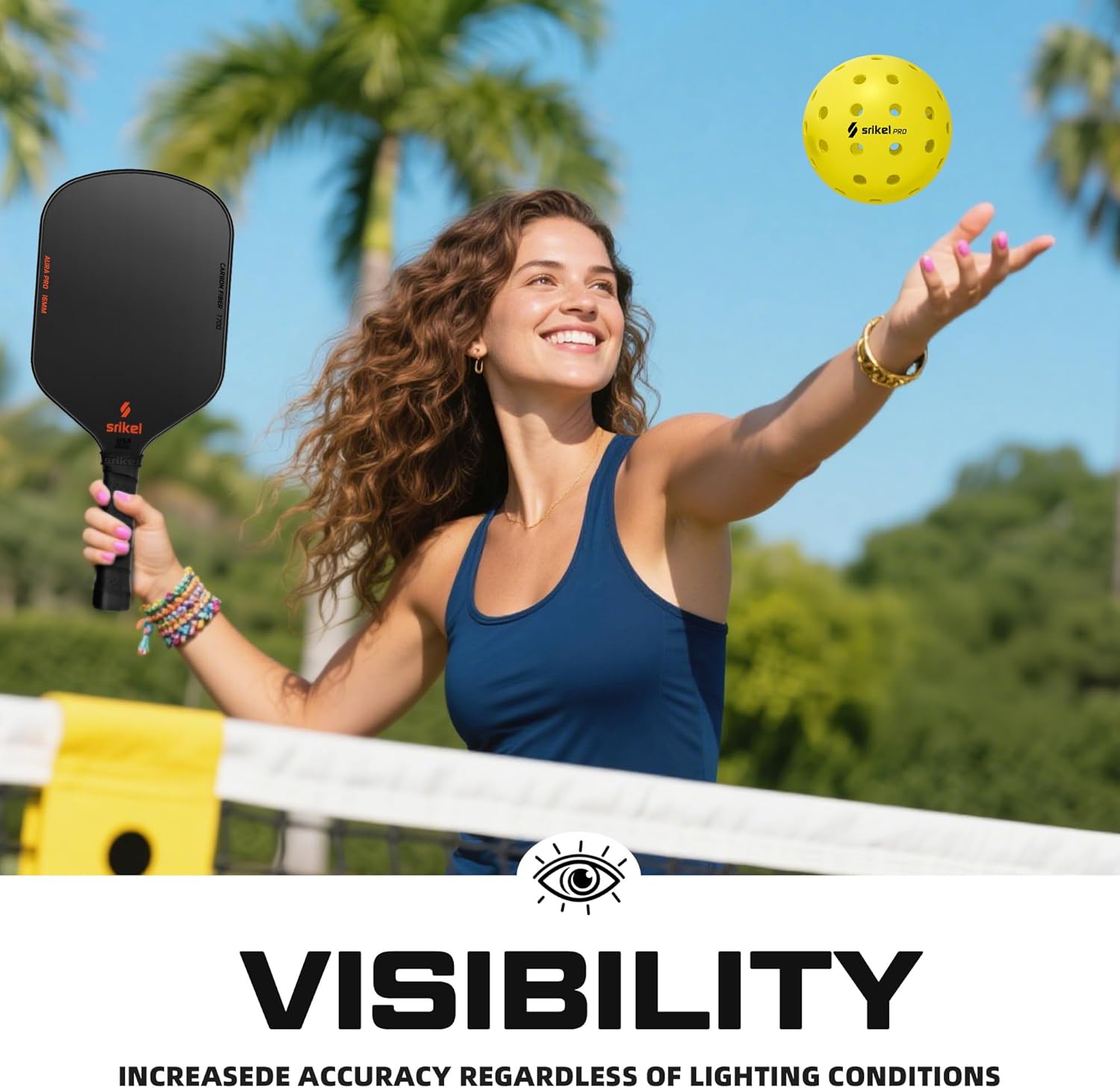 Pickleball Balls-USAPA Approved Outdoor/Indoor Pickleballs,Seamless Roto-Molded Design for Durability,Crack-Resistant 40-Hole Pickle Ball for Beginner