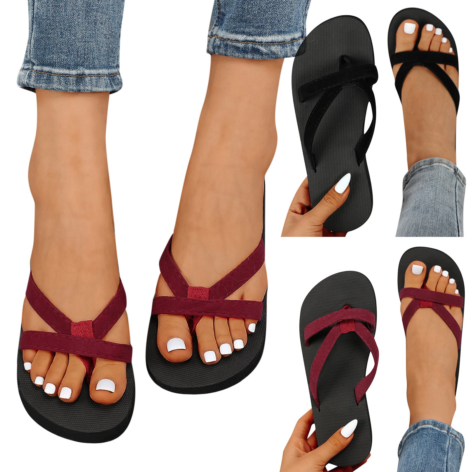Fashion Slippers Women Summer Outdoor Shoes Flat Open Toe Slippers Summer Casual Fashion Home Basic Sandals Bathroom Slippers