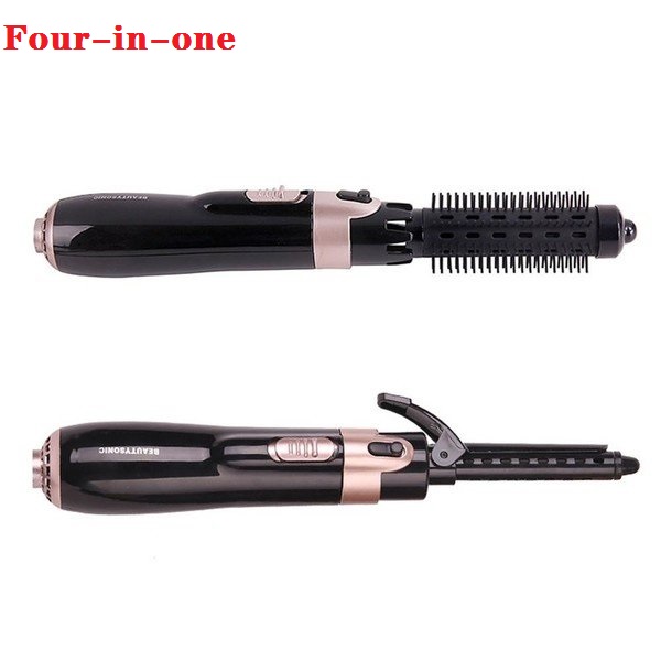 Multifunctional Hot Air Comb Four-in-one Negative Ion Wet And Dry Hair Dryer Hair Straightener Hair Curler Hair Dryer Comb
