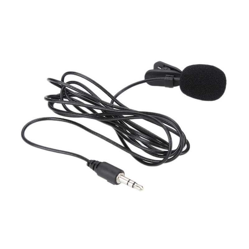 Mini Microphone Condenser Clip-on Lapel Lavalier Mic Wired for Phone PC Notebook