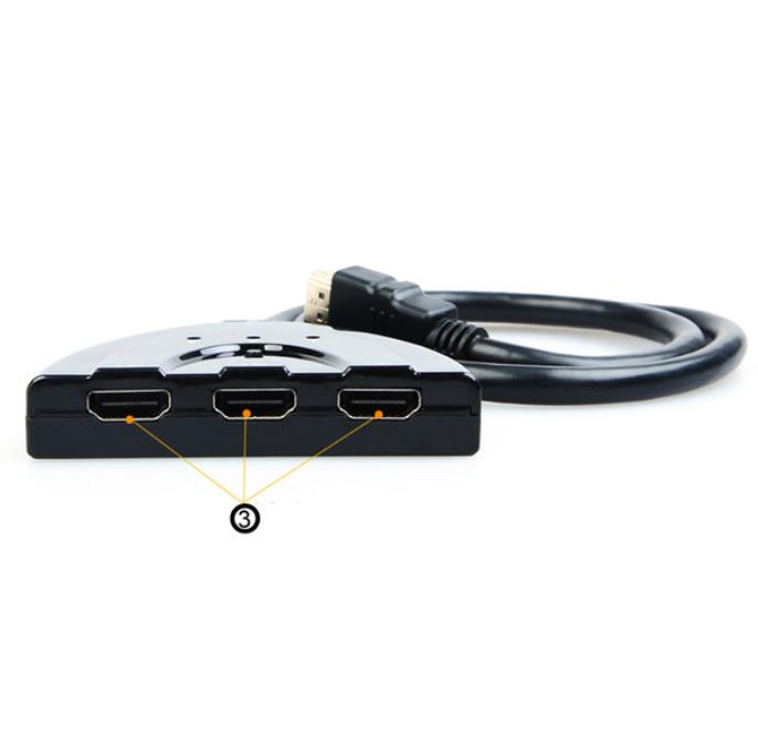 HDMI-compatible 3in1 Splitter sp1080P 3D Switcher 3x1 Auto Switch 3In1-Out With 50 CM Pigtail Converter 3 in 1 out Cable