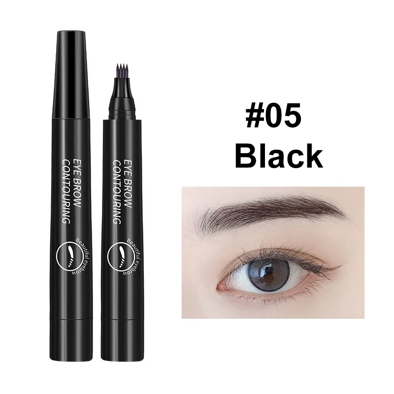 4 Point Eyebrow Pencil Waterproof Liquid Eyebrows Pen Lasting Red Brown Brow Pencil Eyebrow Makeup Pencil