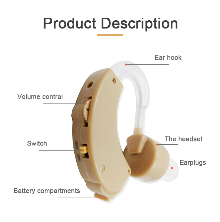 China new products ear shaped medical ear hook hearing aid for girls