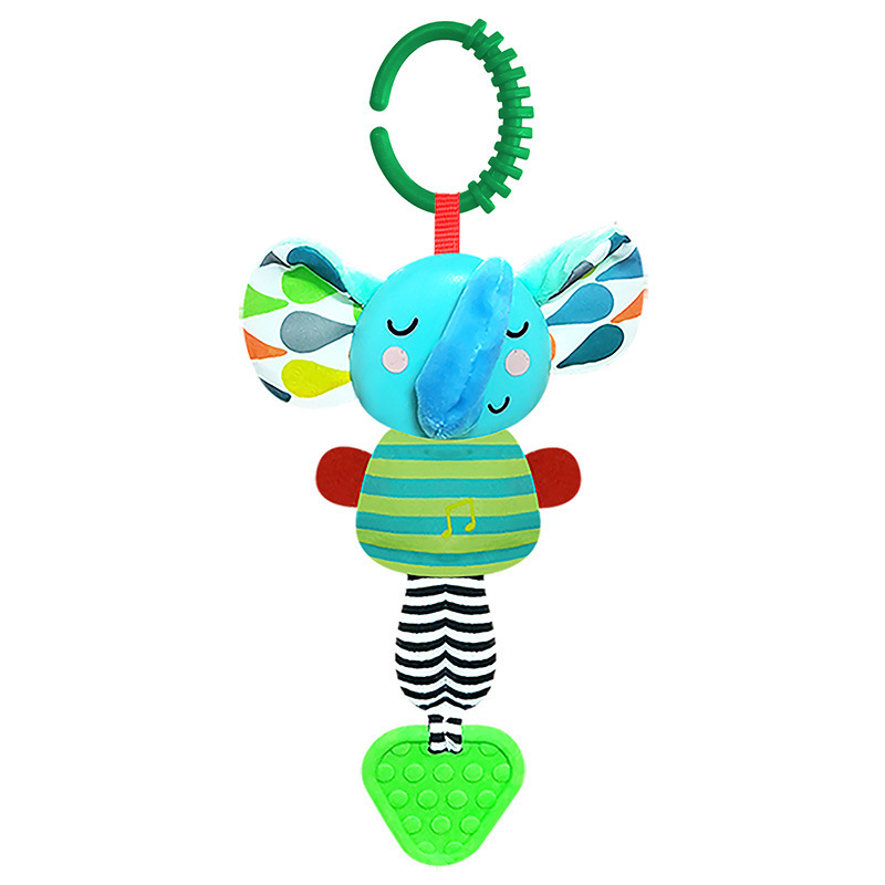 Baby Hanging Rattle Toys Sensory Plush Soft Animal Learning Toy Infant Crib Bed Stroller Early Education Development Handle Toys