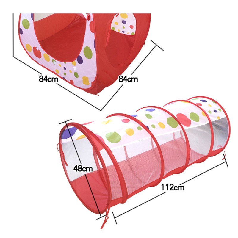 3Pcs/Set Play Tent Baby Toys Ball Pool for Children Tipi Tent Pool Ball Pool Pit Baby Tent House Crawling Tunnel Ocean Kids Tent