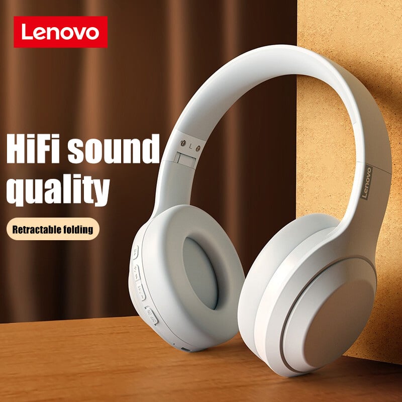 Lenovo thinkplus TH10 Stereo Headphone Bluetooth Earphones Music Headset with Mic for Mobile XiaoMi iPhone Sumsamg Android IOS
