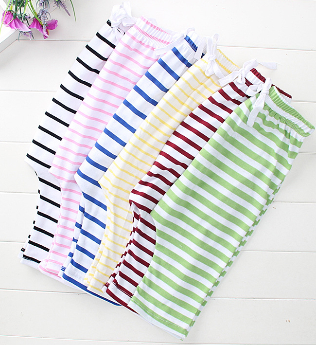 Children's big PP Harlan drop off middle pants men's and women's pure cotton 5-inch pants
