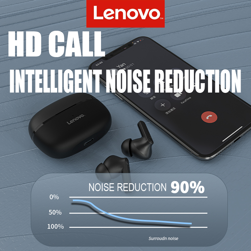 Original Lenovo HT05 Wireless Bluetooth Earbuds TWS White Headphones IPX5 Waterproof Earphone HE05 XE05 Noise Reduction Headset