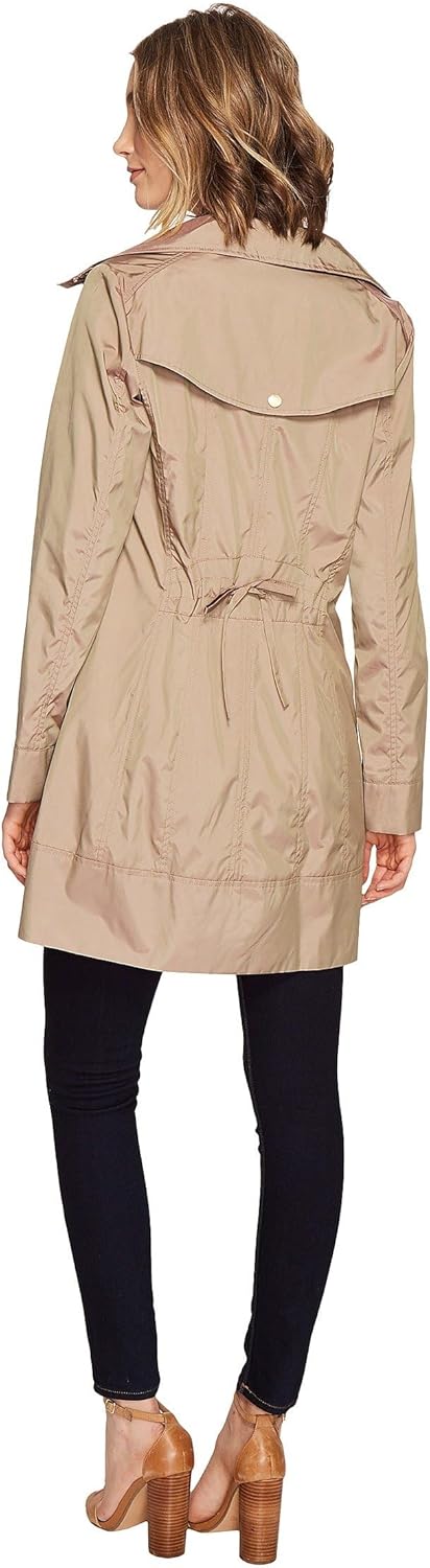 Cole Haan Women's Back Bow Packable Hooded Rain Jacket
