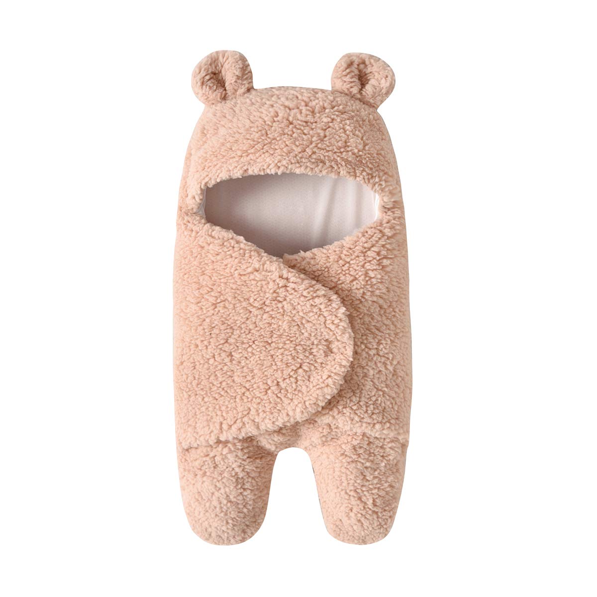 Newborn Baby Girls Boys Winter Fleece Warm Sleeping Bag Cotton Pure Color Swaddle Solid Sleepwear