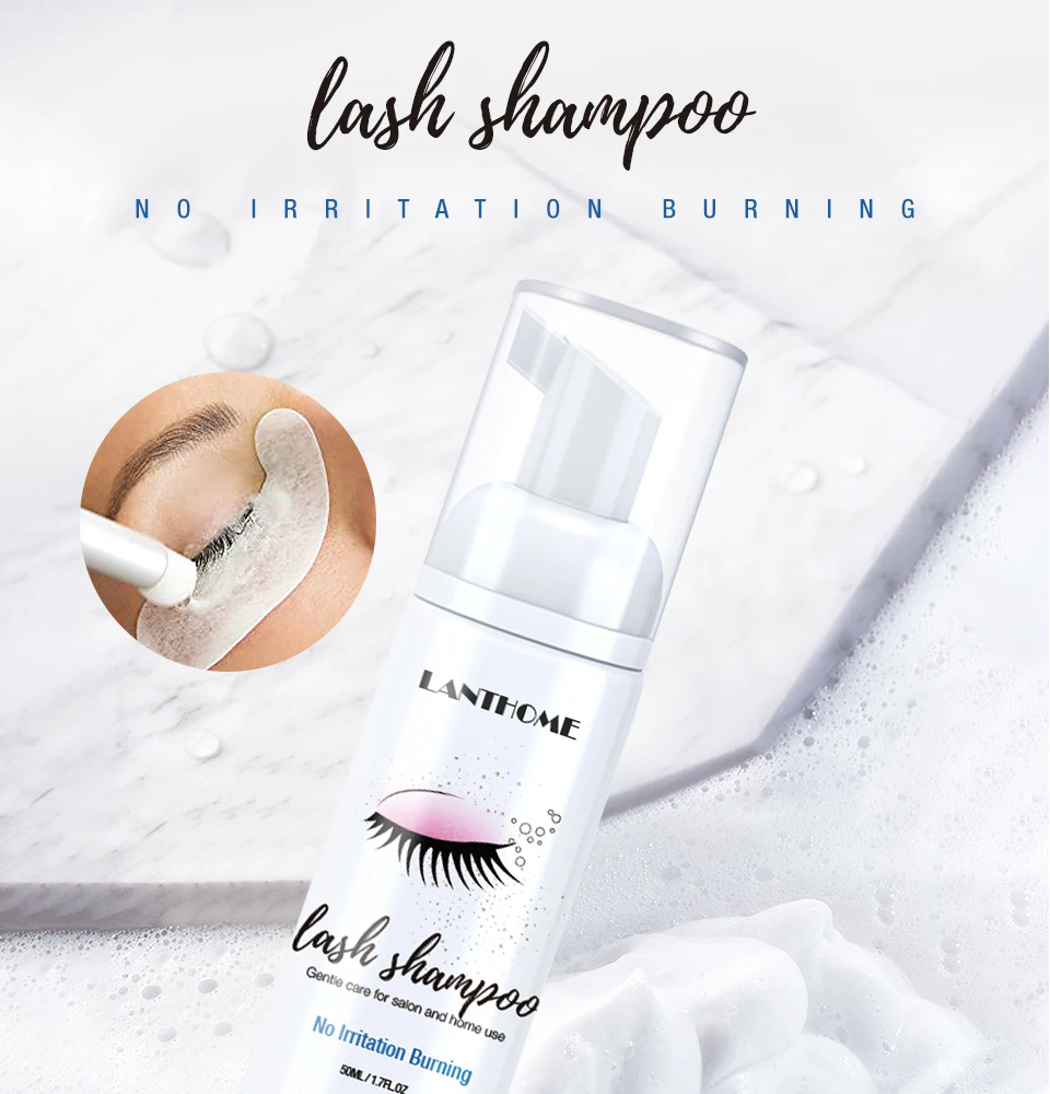 Lianbiquan Eyelash Shampoo Cleansing Shampoo for False Eyelash Gel Makeup Remover Mousse Lash Eyelash Shampoo