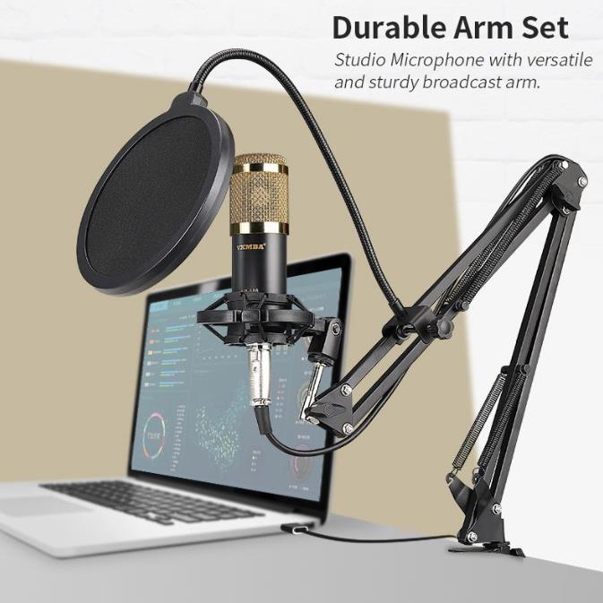 Professional Studio condenser microphone live stream broadcasting set for podcast TikTok mic set stand BM800 BM 800
