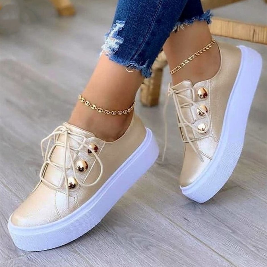 casual single shoes women new round toe thick sole casual viscose shoes