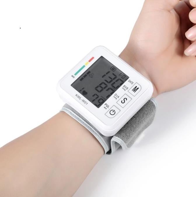 Automatic Digital LCD Display Wrist Household Sphygmomanometer Portable Wrist Electronic Blood Pressure Monitor