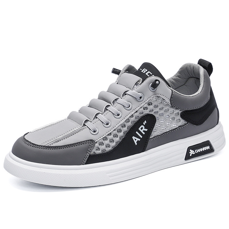 Breathable mesh versatile men's board shoes, new trendy men's shoes, fashionable and lightweight sports and leisure shoes