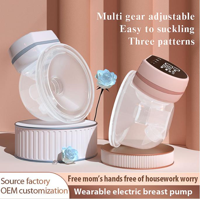 High suction wearable portable hand free milking device Breast feeding collector Intelligent wearable milk pump