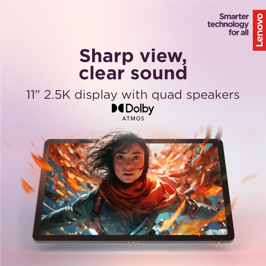 Lenovo Idea Tab - College Tablet - 11″ 2.5K IPS Touchscreen Display - 90Hz - MediaTek Dimensity 6300-8 GB Memory - 256 GB Storage - Integrated Arm Mal