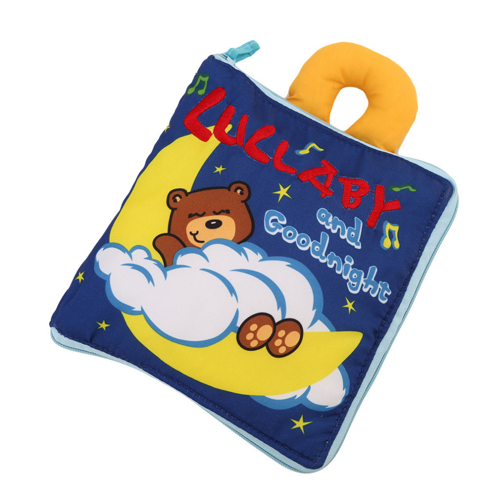 12 pages Soft Cloth Baby Boys Girls Books Rustle Sound Infant Educational Stroller Rattle Toys For Newborn Baby 0-12 month