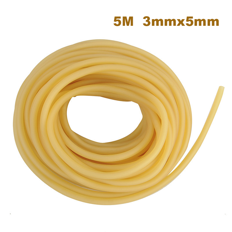 5M Natural Latex Slingshots Rubber Tube 3mmx5mm Elastic Shooting Tubing Rubber Band Accessories Catapult Bow Tool