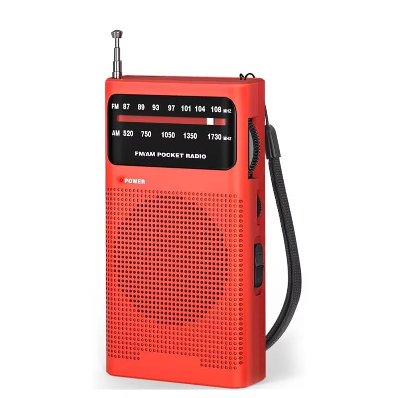 Emergency Survival Full-Band AA Battery Small Portable Radio Mini AM FM Pointer Pocket Radio for Running Compaing Travel Analog