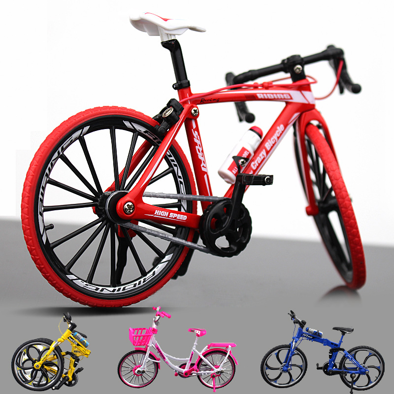 Alloy bicycle model customization 1:10 simulation bicycle handlebar road mini racing toy adult collection