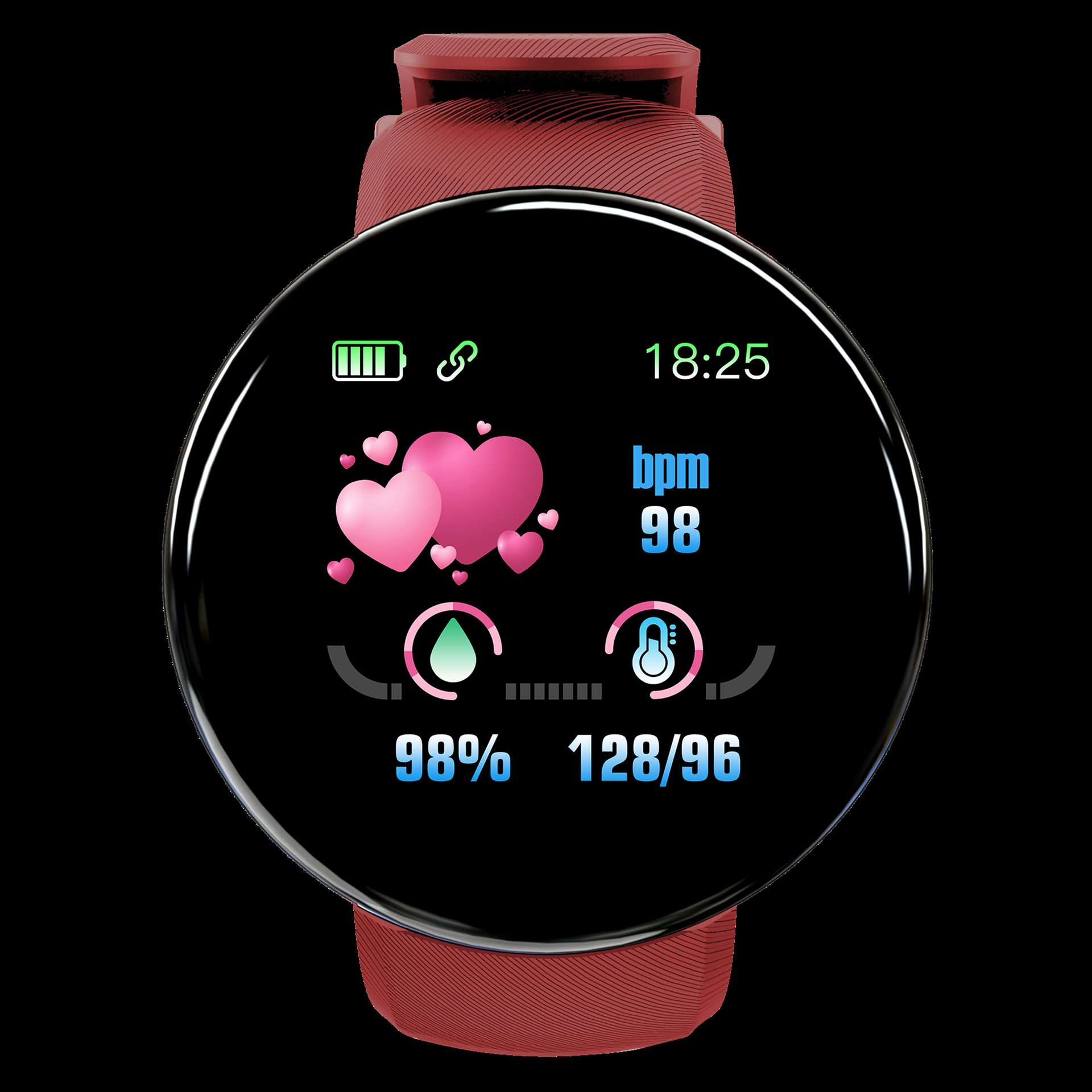 D18 Smart Bracelet Color Round Screen Heart Rate, Blood Pressure, Sleep Monitoring, Stepping Exercise Smart Watch 1.44 inches
