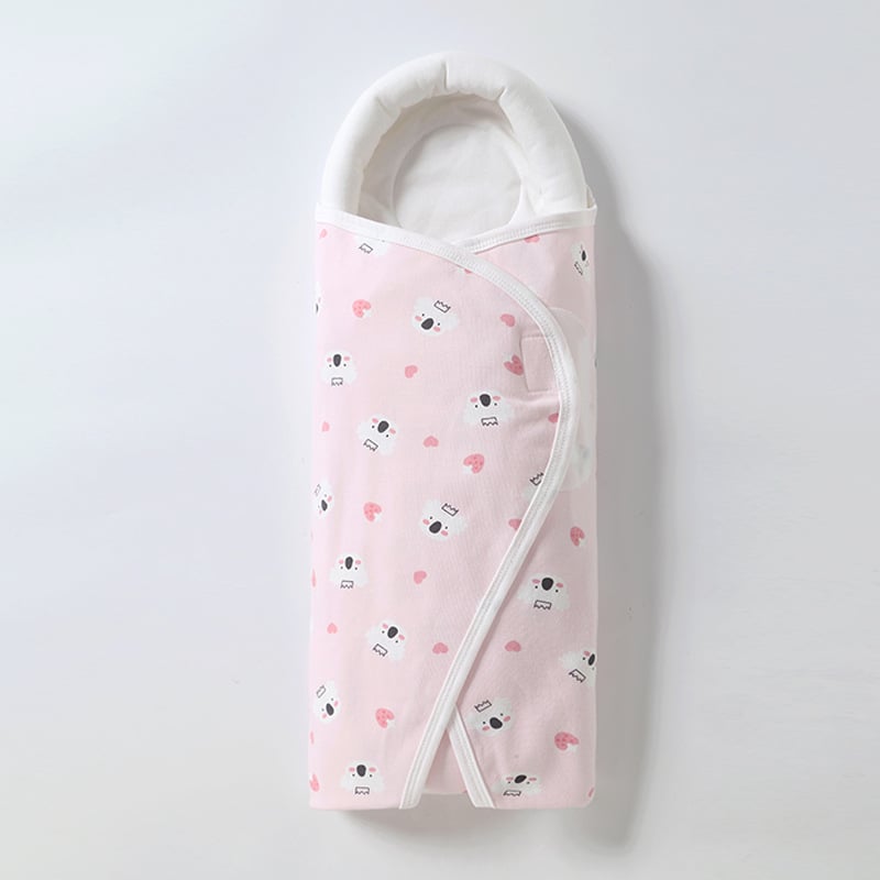 Newborn baby quilt double-layer cotton spring, autumn and winter wrap windproof baby thin sleeping bag 83*73cm