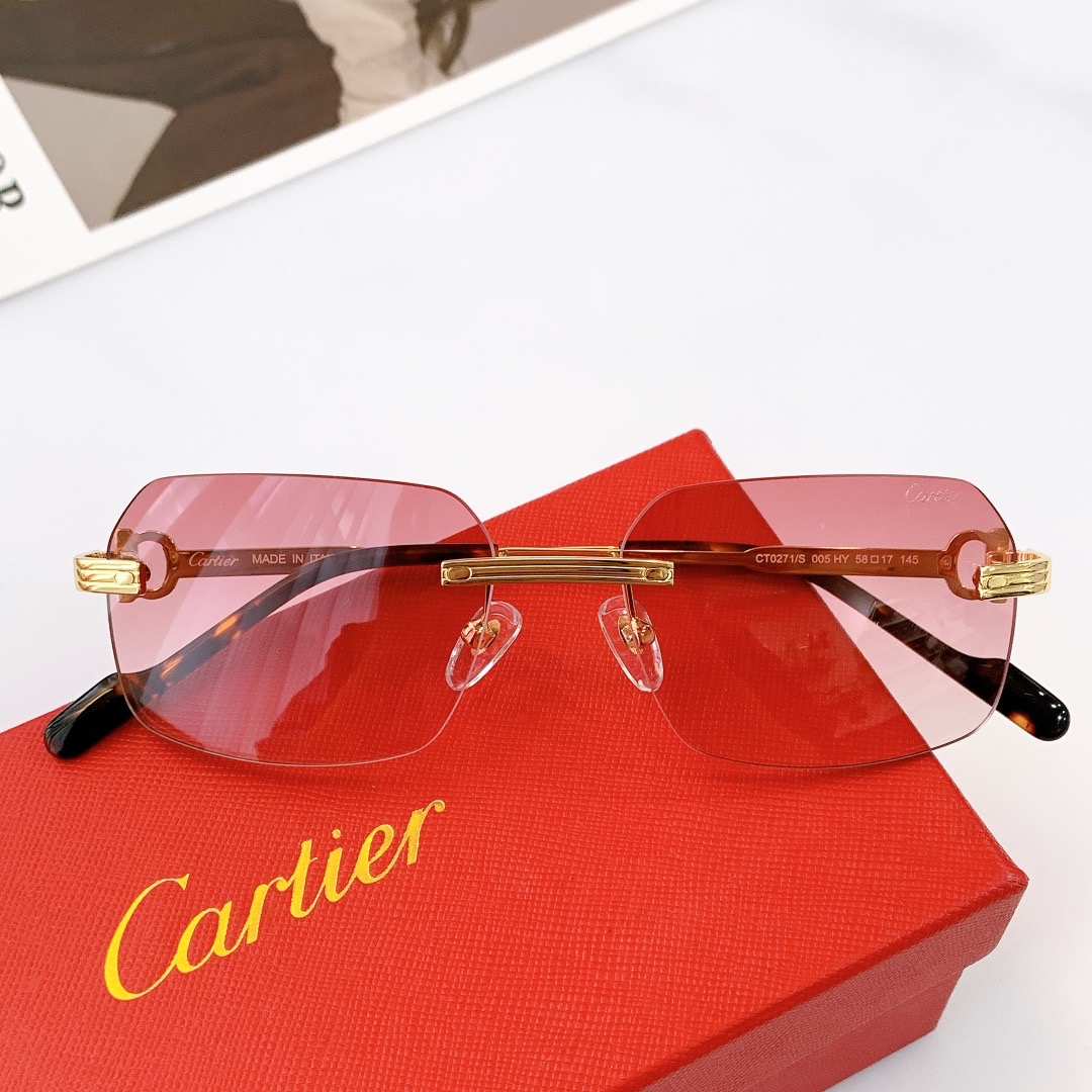 Cartier glasses flat glasses men's and women's sunglasses anti-ultraviolet polarized lenses outdoor driving sunglasses