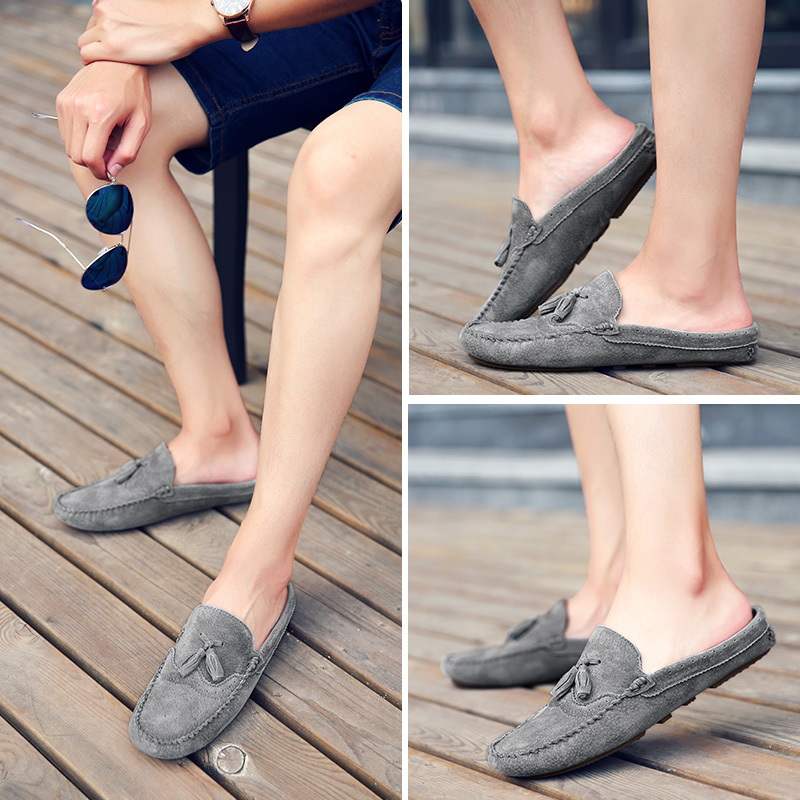 Men fashion business brogue suede dress shoes Genuine leather shoes