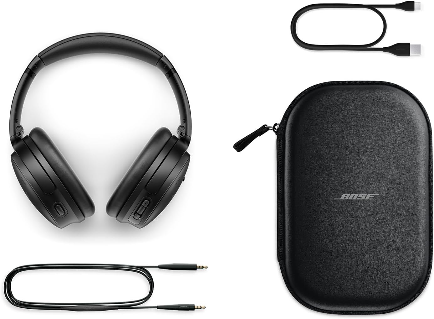 Bose QuietComfort Headphones - Wireless Bluetooth Headphones, Active Over Ear Noise Cancelling and Mic, USB-C Charging, Deep Bass, Up to 24 Hours of P